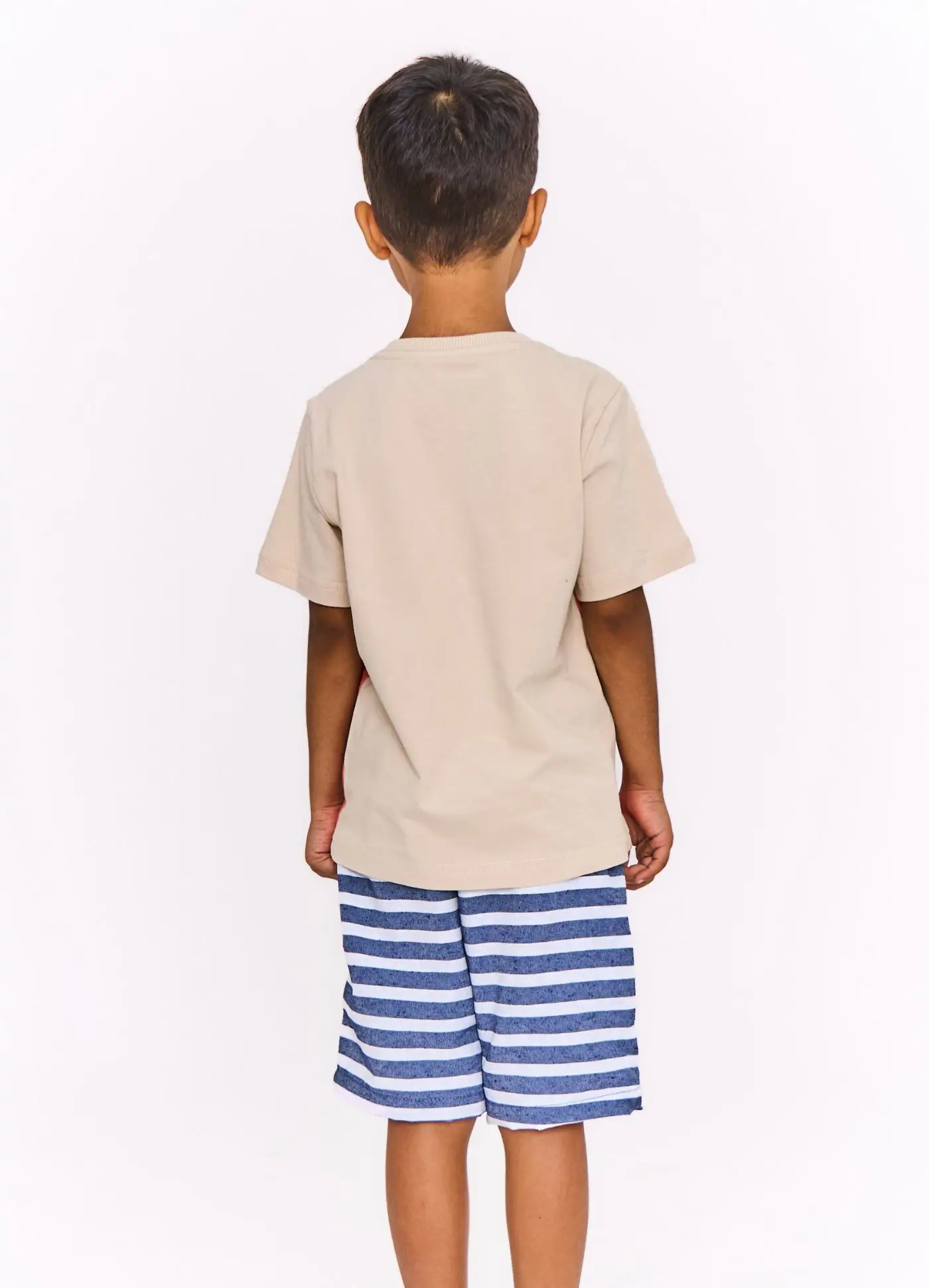 Miniatura CONJ. CAMISETA E BERMUDA SUMMER  COR CAMISETA: AREIA E LARANJA COR DA BERMUDA: MARINHO E BRANCO 2
